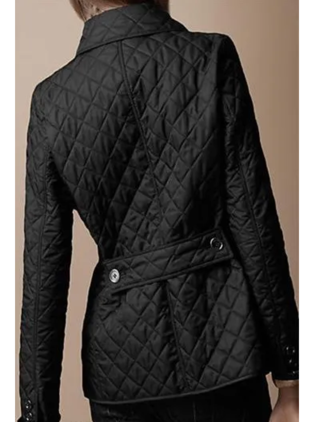 Women's Quilted Button Front Long Sleeve Jacket