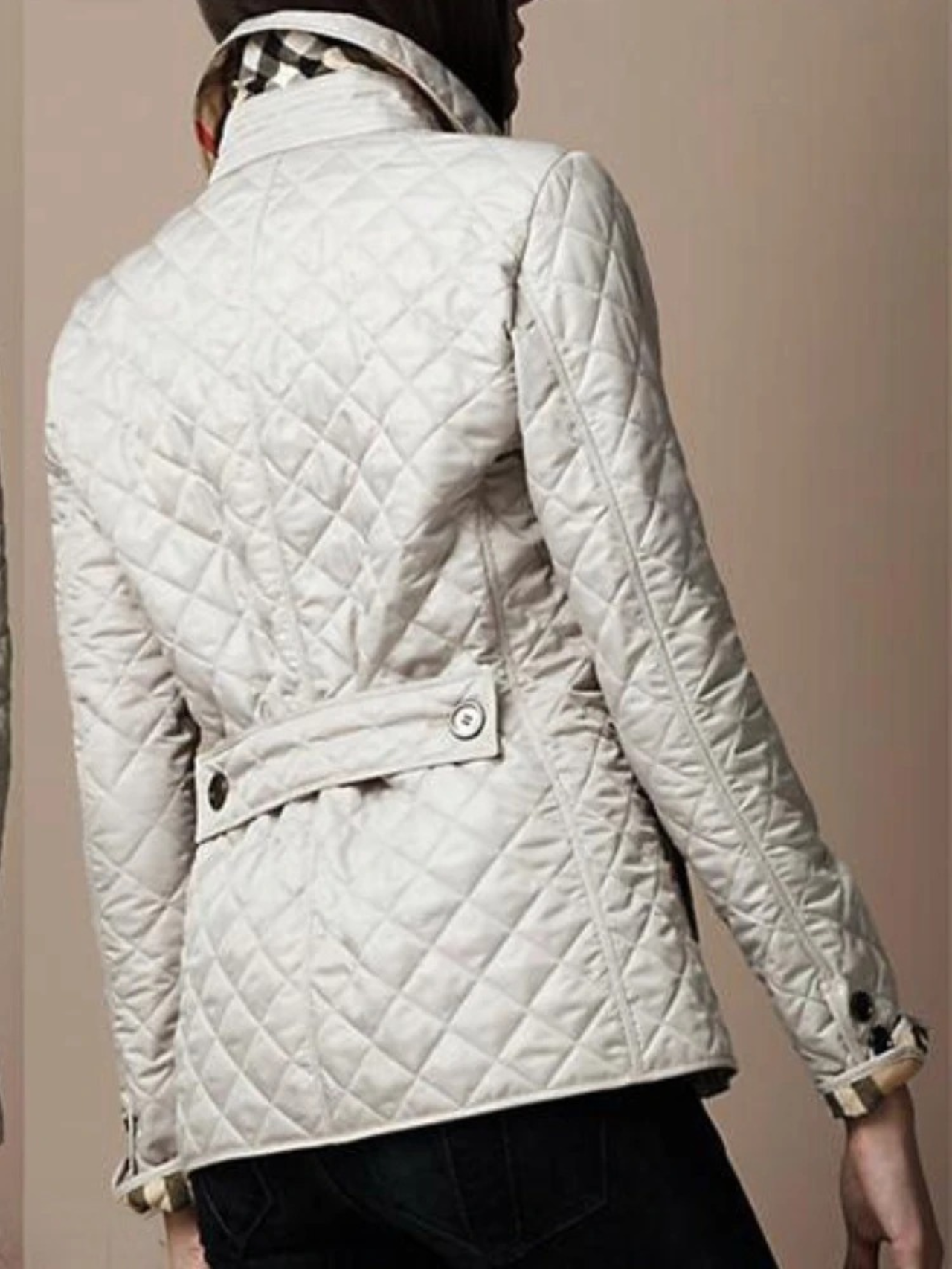 Women's Quilted Button Front Long Sleeve Jacket