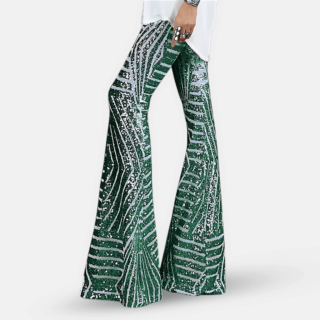 Women's Sequin High Waist Flared Pants