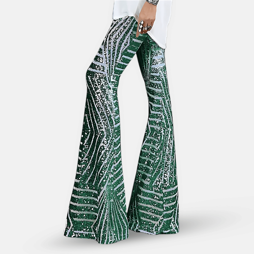 Women's Sequin High Waist Flared Pants