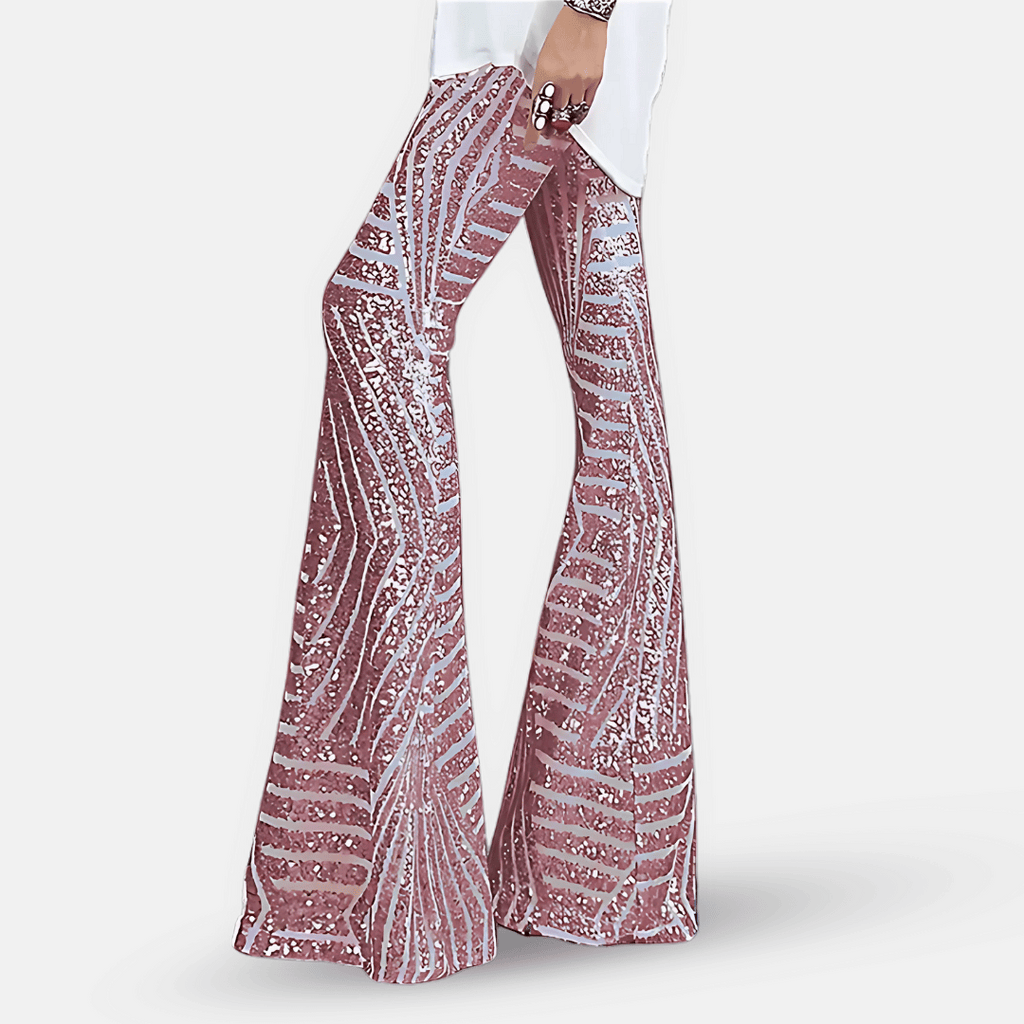 Women's Sequin High Waist Flared Pants