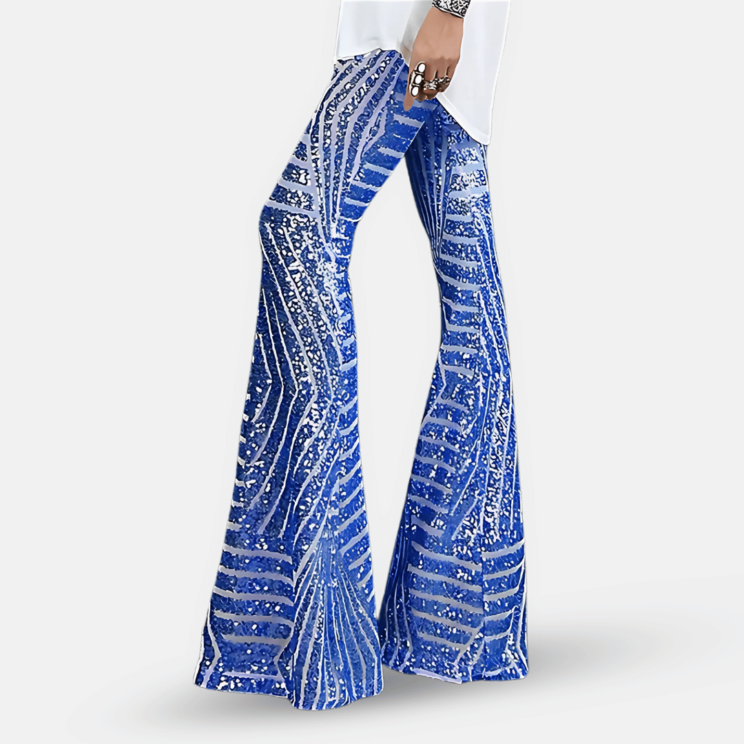 Women's Sequin High Waist Flared Pants